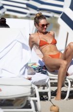 CANDICE SWANEPOEL in Bikini on the Beach in Miami 12/08/2018