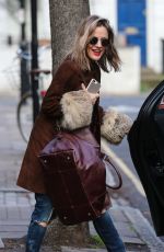 CAROLINE FLACK Leaves Her Home in London 12/10/2018