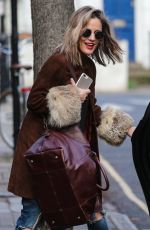 CAROLINE FLACK Leaves Her Home in London 12/10/2018