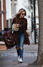 CAROLINE FLACK Leaves Her Home in London 12/10/2018