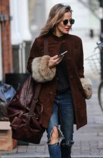 CAROLINE FLACK Leaves Her Home in London 12/10/2018