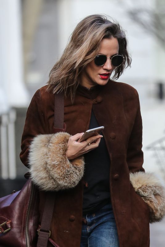 CAROLINE FLACK Leaves Her Home in London 12/10/2018