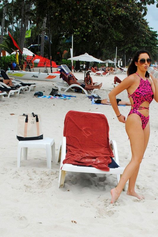 CHLOE GOODMAN in Swimusit on the Beach in Barbados 12/24/2018