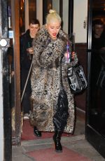 CHRISTINA AGUILERA Leaves New Year Eve Rehearsal in New York 12/30/2018