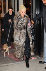 CHRISTINA AGUILERA Leaves New Year Eve Rehearsal in New York 12/30/2018