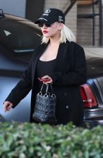 CHRISTINA AGUILERA Out Shopping in Beverly Hills 12/08/2018