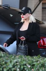 CHRISTINA AGUILERA Out Shopping in Beverly Hills 12/08/2018