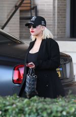 CHRISTINA AGUILERA Out Shopping in Beverly Hills 12/08/2018