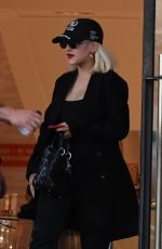 CHRISTINA AGUILERA Out Shopping in Beverly Hills 12/08/2018