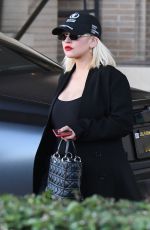 CHRISTINA AGUILERA Out Shopping in Beverly Hills 12/08/2018