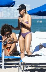 CORINNE OLYMPIOS in Bikini at a Beach in Miami 12/25/2018