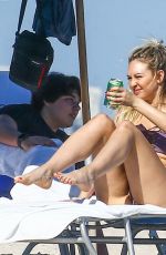CORINNE OLYMPIOS in Bikini at a Beach in Miami 12/25/2018