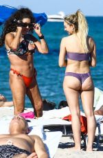 CORINNE OLYMPIOS in Bikini at a Beach in Miami 12/25/2018