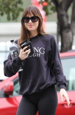 DAKOTA JOHNSON Arrives at a Gym in Burbank 12/14/2018