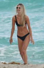 DANIELLE KNUDSON in Bikini at a Beach in Miami 12/07/2018