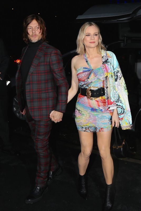 DIANE KRUGER and Norman Reedus Arrives at Versace Fashion Show in New York 12/02/2018