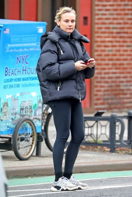 DIANE KRUGER at a Gym in New York 12/19/2018
