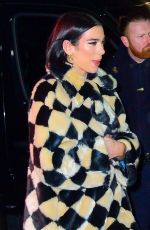DUA LIPA Arrives at Madison Square Garden in New York 12/07/2018
