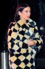 DUA LIPA Arrives at Madison Square Garden in New York 12/07/2018