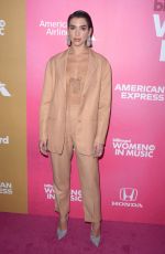 DUA LIPA at Billboard Women in Music 2018 in New York 12/06/2018