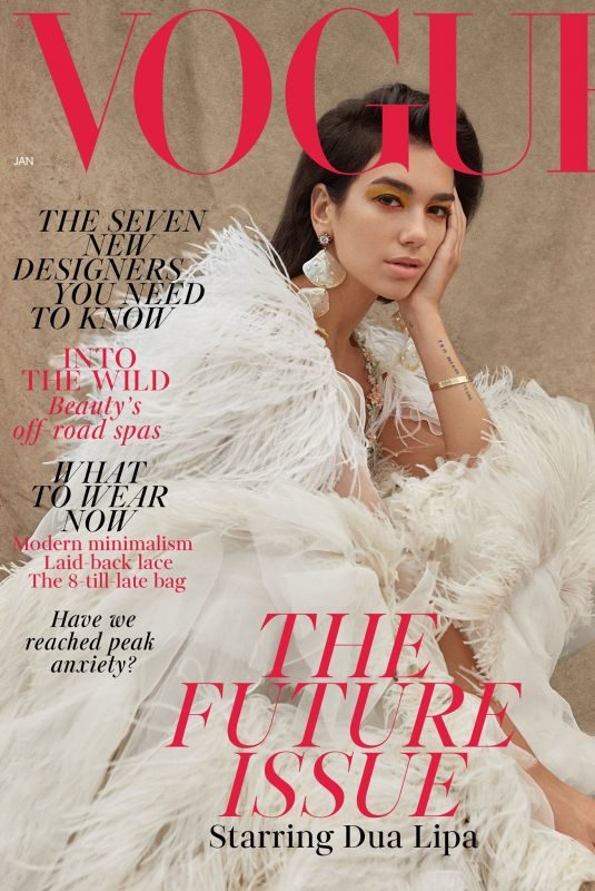 DUA LIPA on the Cover of Vogue Magazine, UK January 2019