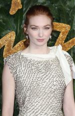 ELEANOR TOMLINSON at British Fashion Awards in London 12/10/2018