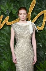 ELEANOR TOMLINSON at British Fashion Awards in London 12/10/2018