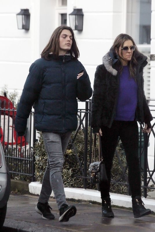 ELIZABETH and Damian HURLEY Out in London 12/17/2018