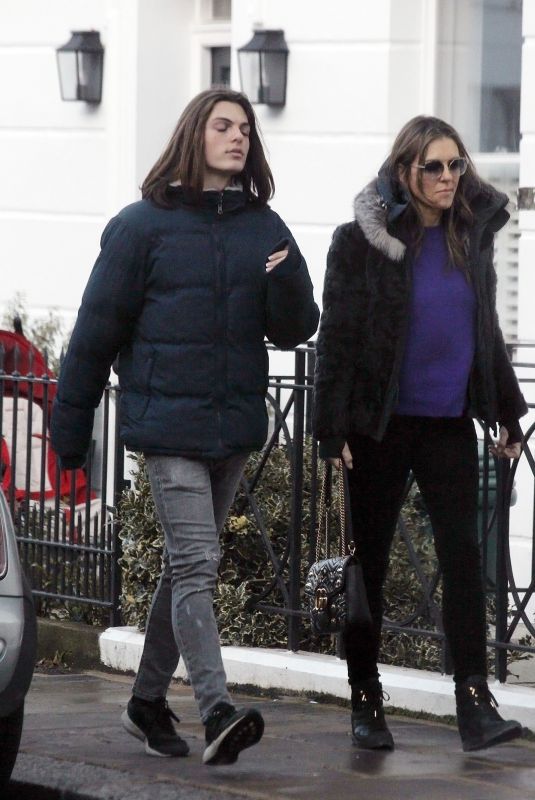 ELIZABETH and Damian HURLEY Out in London 12/17/2018