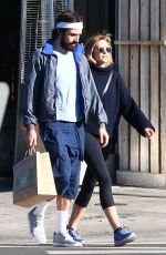 ELIZABETH OLSEN and Robbie Arnett Leaves a Gym in West Hollywood 12/02/2018