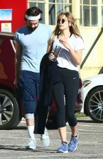 ELIZABETH OLSEN and Robbie Arnett Leaves a Gym in West Hollywood 12/02/2018