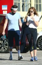 ELIZABETH OLSEN and Robbie Arnett Leaves a Gym in West Hollywood 12/02/2018