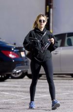 ELIZABETH OLSEN Leaves a Gym in Los Angeles 12/10/2018