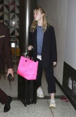 ELLE FANNING at Los Angeles International Airport 12/18/2018