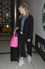 ELLE FANNING at Los Angeles International Airport 12/18/2018