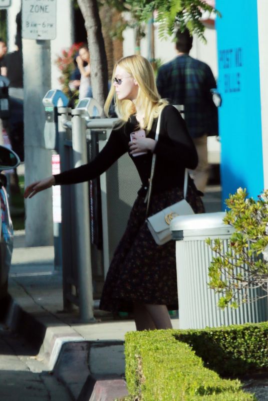 ELLE FANNING Out and About in Los Angeles 12/18/2018