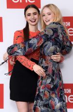 ELLIE BIMBER and LILY COLLINS at Les Miserables Photocall in London 12/05/2018