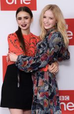 ELLIE BIMBER and LILY COLLINS at Les Miserables Photocall in London 12/05/2018