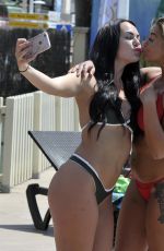 ELLIE YOUNG amd HAYLEY FANSHAW in Bikinis at a Beach in Palma de Mallorca 12/26/2018
