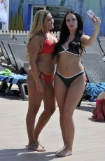 ELLIE YOUNG amd HAYLEY FANSHAW in Bikinis at a Beach in Palma de Mallorca 12/26/2018