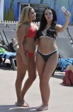 ELLIE YOUNG amd HAYLEY FANSHAW in Bikinis at a Beach in Palma de Mallorca 12/26/2018