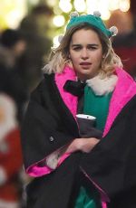 EMILIA CLARKE on the Set of Last Christmas in London 12/04/2018