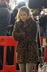 EMILIA CLARKE on the Set of Last Christmas in London 12/12/2018