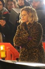 EMILIA CLARKE on the Set of Last Christmas in London 12/12/2018