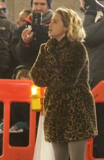 EMILIA CLARKE on the Set of Last Christmas in London 12/12/2018