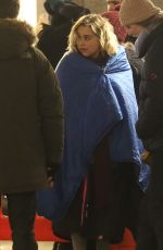 EMILIA CLARKE on the Set of Last Christmas in London 12/13/2018