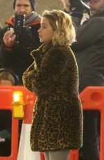 EMILIA CLARKE on the Set of Last Christmas in London 12/13/2018