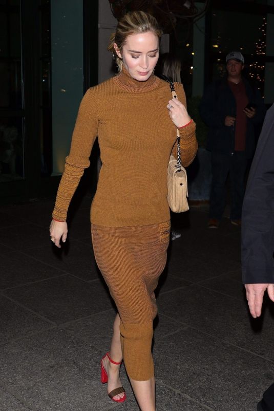 EMILY BLUNT Leaves Mary Poppins Returns Screening in New York 12/03/2018