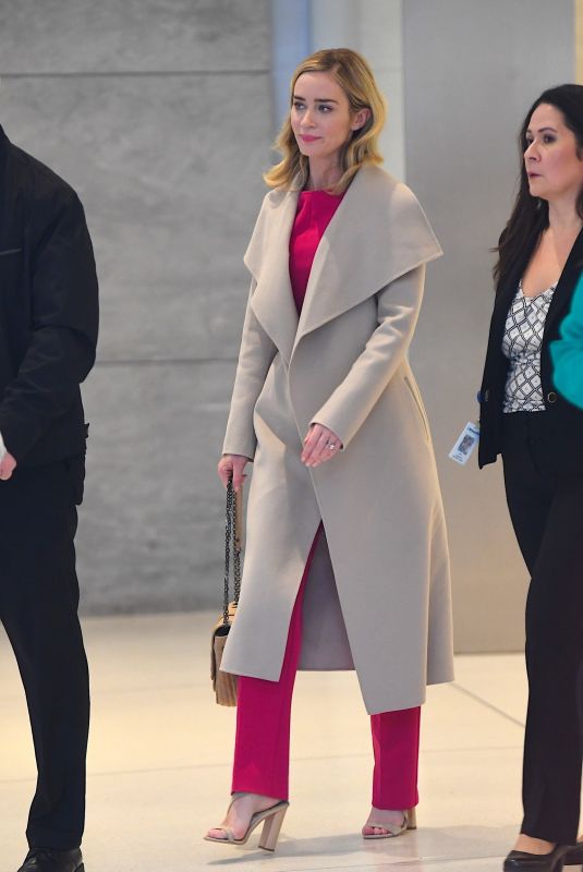 EMILY BLUNT Leaves SiriusXM Studios in New York 12/03/2018