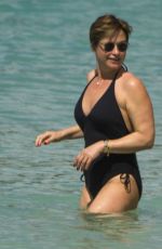EMMA FORBES in Swimsuit on the Beach in Barbados 12/27/2018